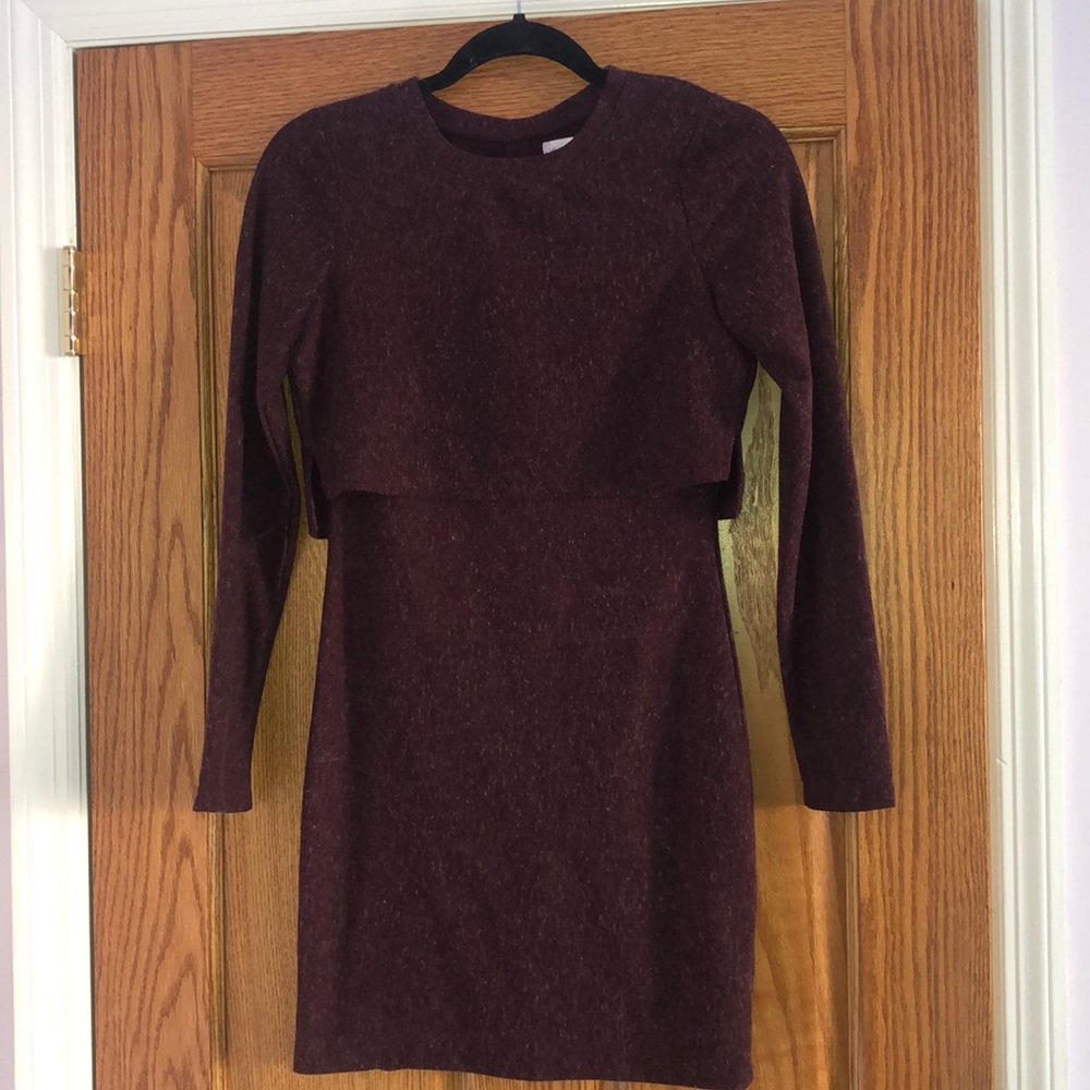 Maroon bodycon dress